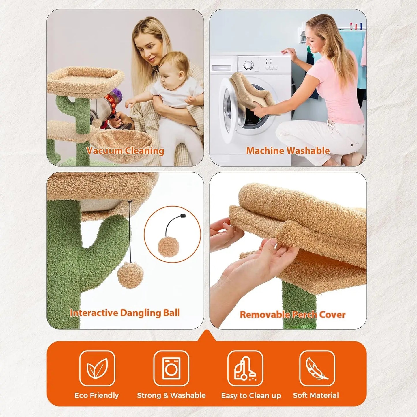 Cactus Cat Tree for Indoor Cats