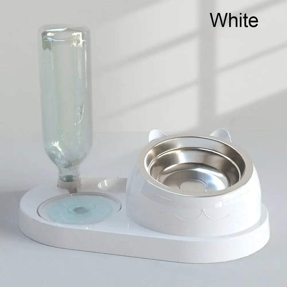 Cat and dog bowl with waterer