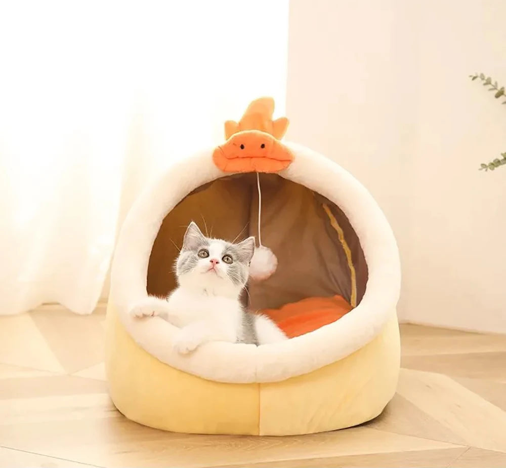 kitty shape bed for cat
