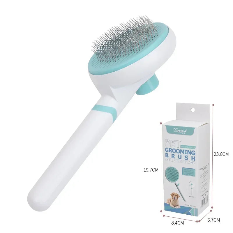 Self-cleaning Cat Brush, Dog Comb, Steel Needle Comb for Hair Removal, Pet Grooming Tools, Massage Combs, Pet Accessories