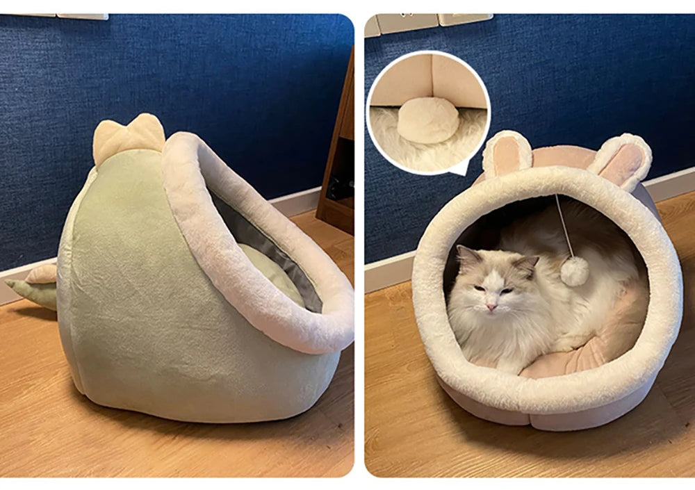 kitty shape bed for cat
