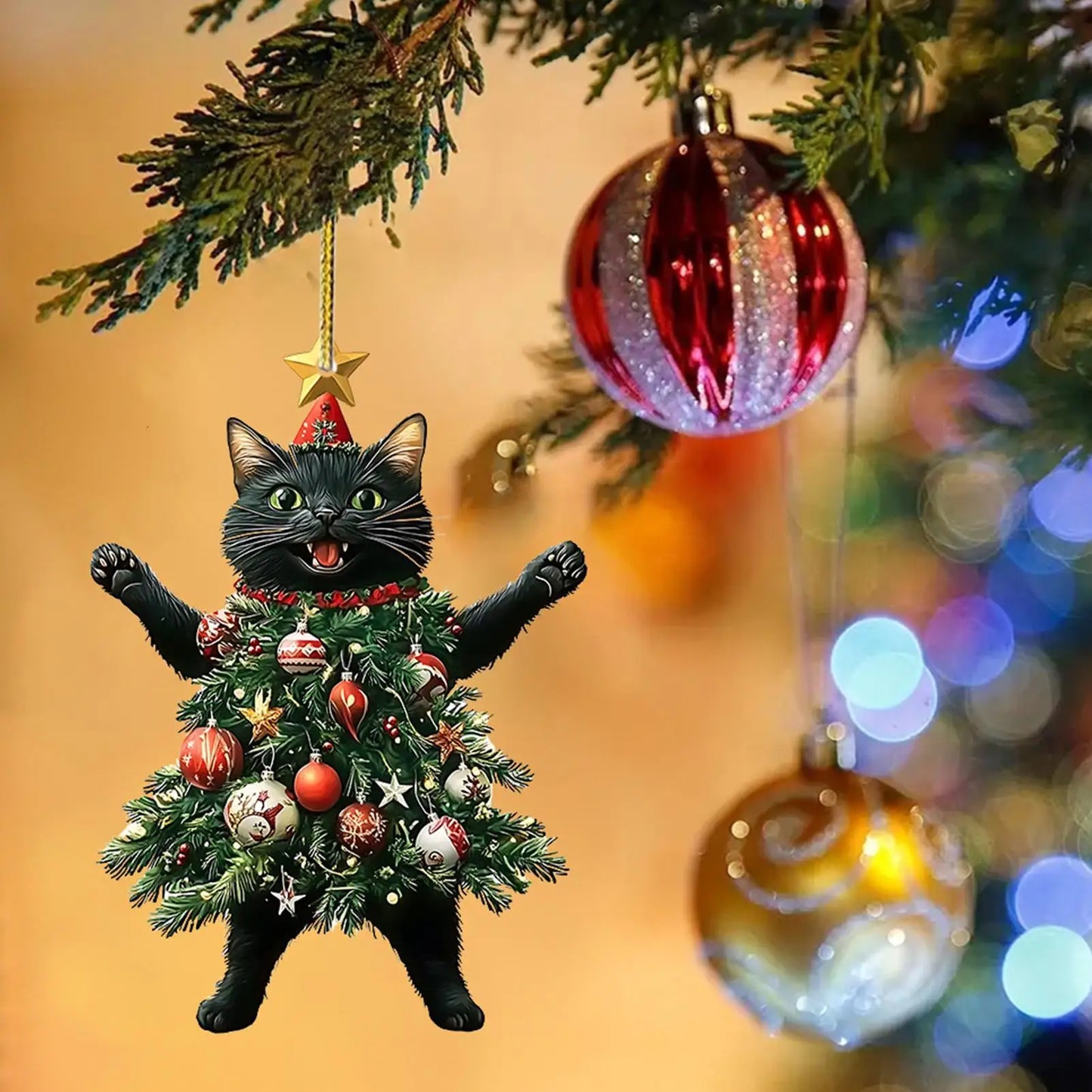 Christmas Tree Cat Decoration