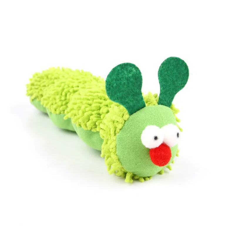 Cat plush toy pet amusing cat to relieve boredom interactive scratch-resistant and bite-resistant green animal toy