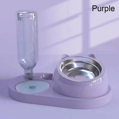 Cat and dog bowl with waterer