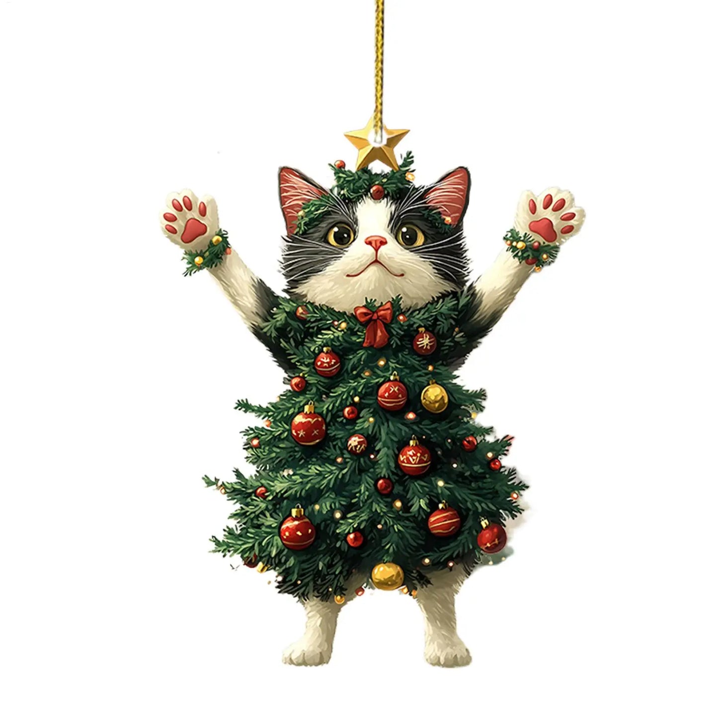 Christmas Tree Cat Decoration